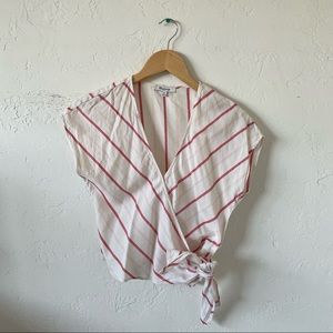 Sash-Tie Wrap Top in Montpellier Stripe